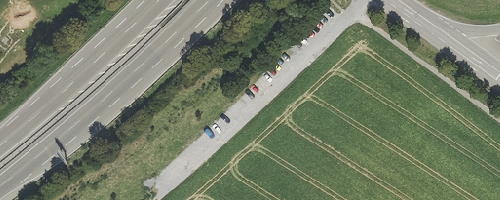 Luftbild Mitfahrparkplatz Bretzfeld
