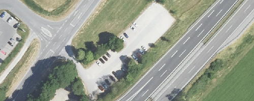 Luftbild Mitfahrparkplatz Laupheim-Nord