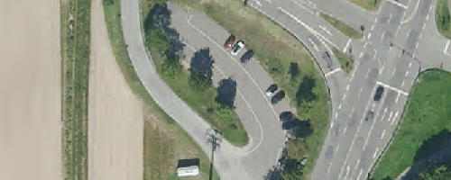 Luftbild Mitfahrparkplatz Schwetzingen/Hockenheim