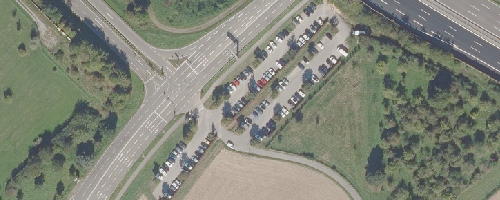 Luftbild Mitfahrparkplatz Karlsbad