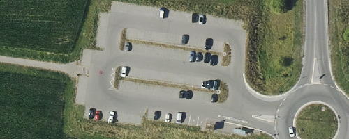 Luftbild Mitfahrparkplatz Bullenbank bei Gniebel