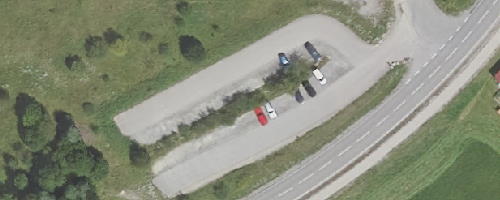 Luftbild Mitfahrparkplatz Karbach