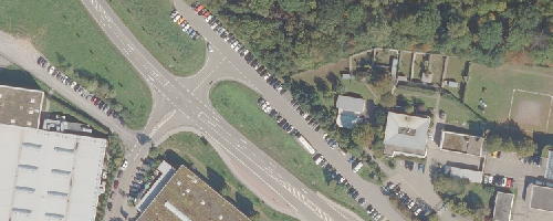 Luftbild Mitfahrparkplatz Pforzheim-West