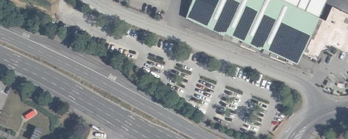 Luftbild Mitfahrparkplatz Reutlingen