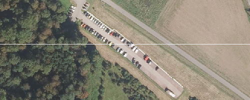 Luftbild Mitfahrparkplatz Freiburg-Mitte