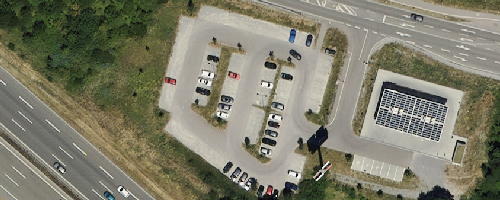Luftbild Mitfahrparkplatz Rutesheim