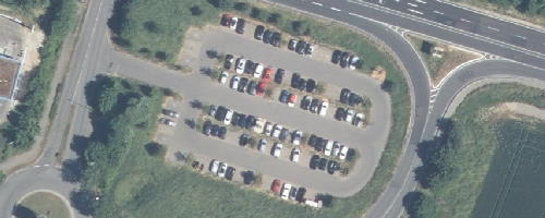 Luftbild Mitfahrparkplatz Ergenzingen