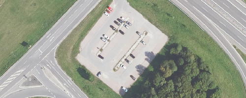 Luftbild Mitfahrparkplatz Geisingen