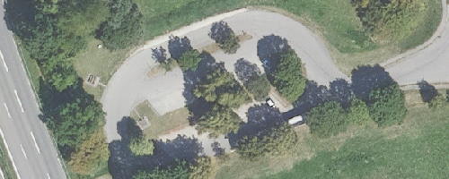 Luftbild Mitfahrparkplatz Singen, Hohenkrähen