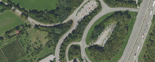 Luftbild Mitfahrparkplatz Weinsberg/Ellhofen