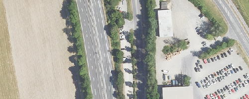 Luftbild Mitfahrparkplatz Laupheim-Süd